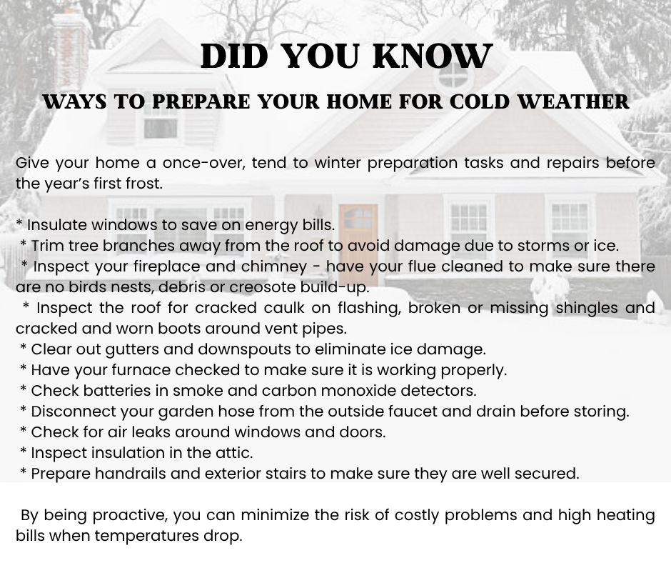 Prepare You Home for Cold Weather